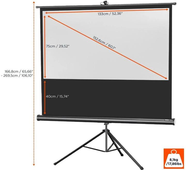 Produktbild Celexon Eco Stativ, Leinwand, 16:9 (60.24", 16:9)
