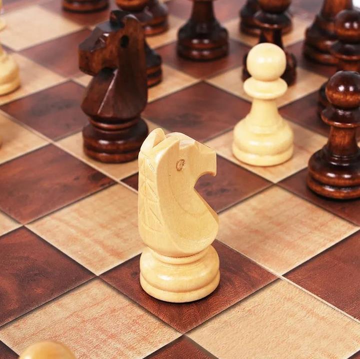 Produktbild PhoneLook 3 in 1 hölzernes Brettspiele Box Schöne kiste für Schach, Backgammon & Dame 44cm