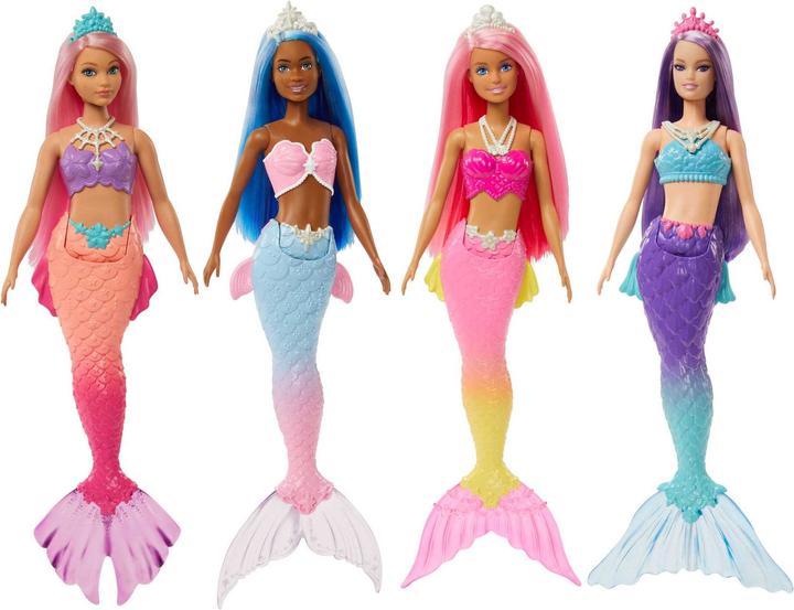 Image du produit Barbie Poupée sirène Dreamtopia (ronde, cheveux roses), jouets à partir de 3 ans