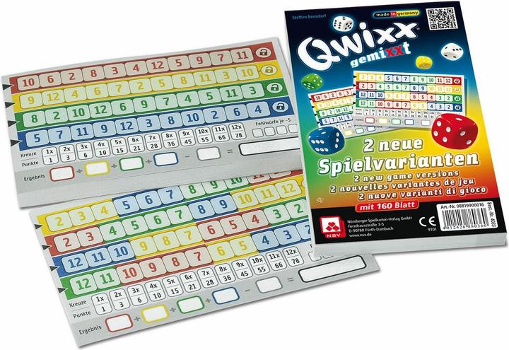 Image du produit NSV Qwixx gemiXXt blocs supplémentaires (Allemand)