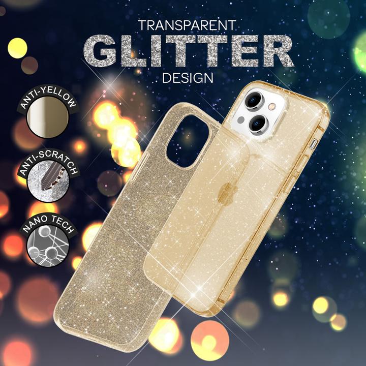 Produktbild Nalia Klare Glitzer Silikon Hülle (Apple iPhone 14)