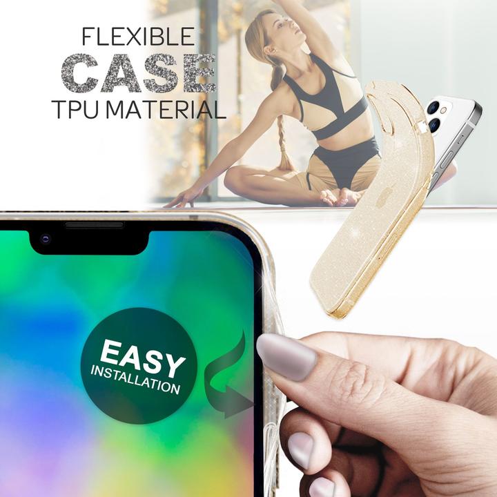 Produktbild Nalia Klare Glitzer Silikon Hülle (Apple iPhone 14)