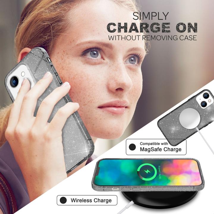 Produktbild Nalia Klare Glitzer Silikon Hülle (Apple iPhone 14)