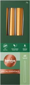 Immagine prodotto Bolsius Candele gotiche 245/24 4X Arancione dorato metallizzato (4 pz.)