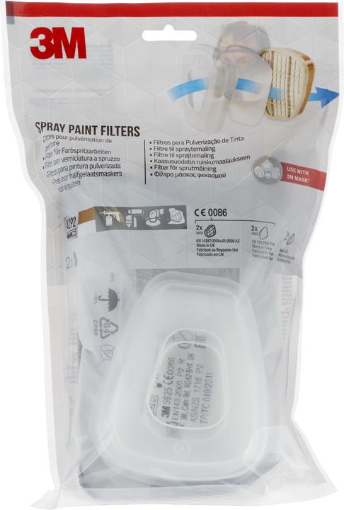 Produktbild 3M Ersatzfilter für Atemschutz Halbmaske 6002C (A2P2, 2 x)