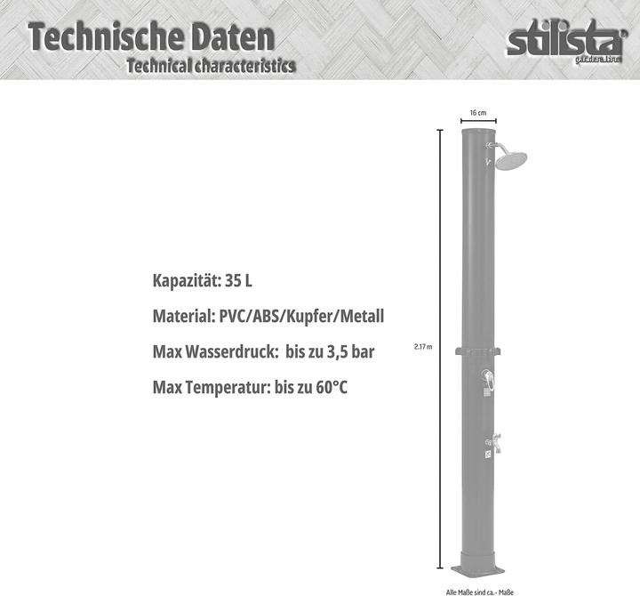Image du produit Stilista Douche solaire
