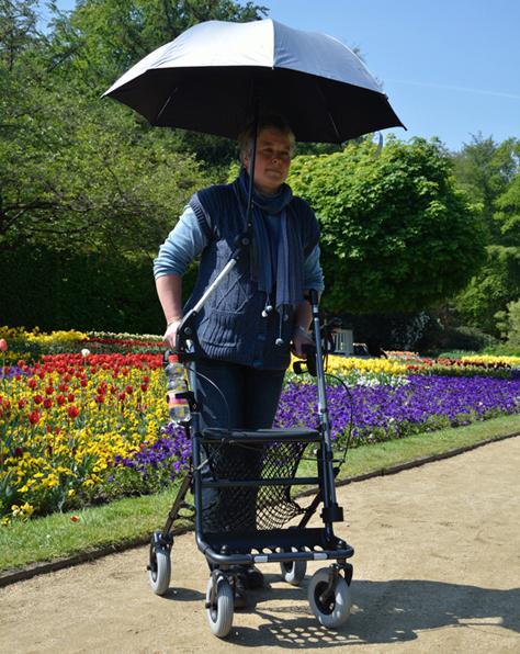 MPB Regenschirm/Sonnenschirm für Rollator blau