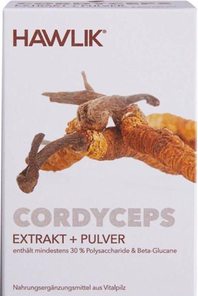 Hawlik Cordyceps Extrakt + Pulver Kapsel (120 Stück, Kapseln, 109 g)