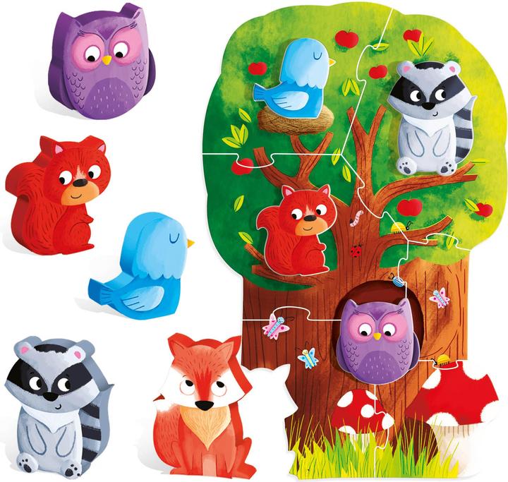 Actual product image Montessori Puzzle Forest (5 pieces)