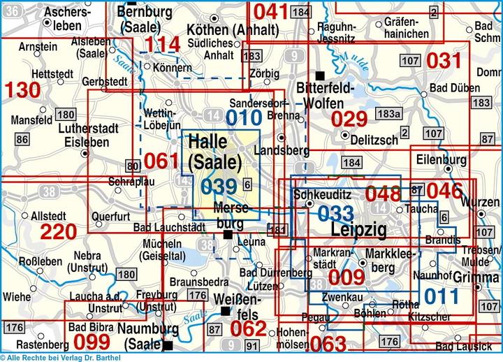 Produktbild Stadtplan Halle (Saale) 1 : 20 000