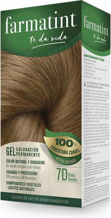 Immagine prodotto Farmatint Gel colorante permanente 7d Biondo Scuro 150ml (7D Biondo dorato)
