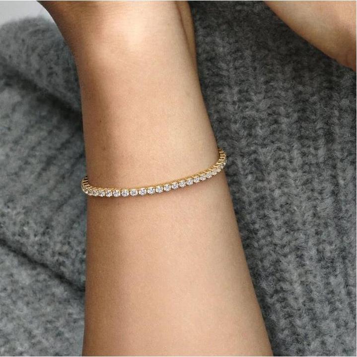 Produktbild Pandora Funkelndes Tennisarmband (18 cm, Vergoldet)