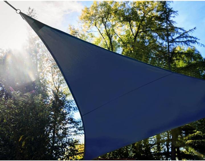 Produktbild Perel SONNENSEGEL MIT LED-STERNENHIMMEL - DREIECKIG - 3.6 x 3.6 x 3.6 m - DUNKELBLAU (3.6 x 3.6 x 3.6 m)