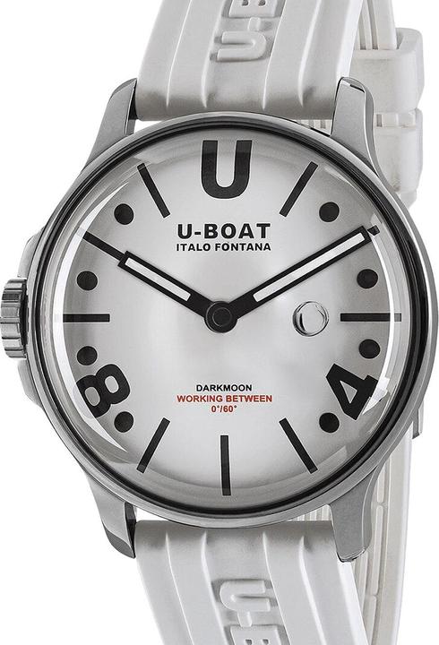 Immagine prodotto U-Boat 9542 Orologio da uomo Darkmoon White SS 44mm 5ATM (Orologio da polso analogico, 44 mm)