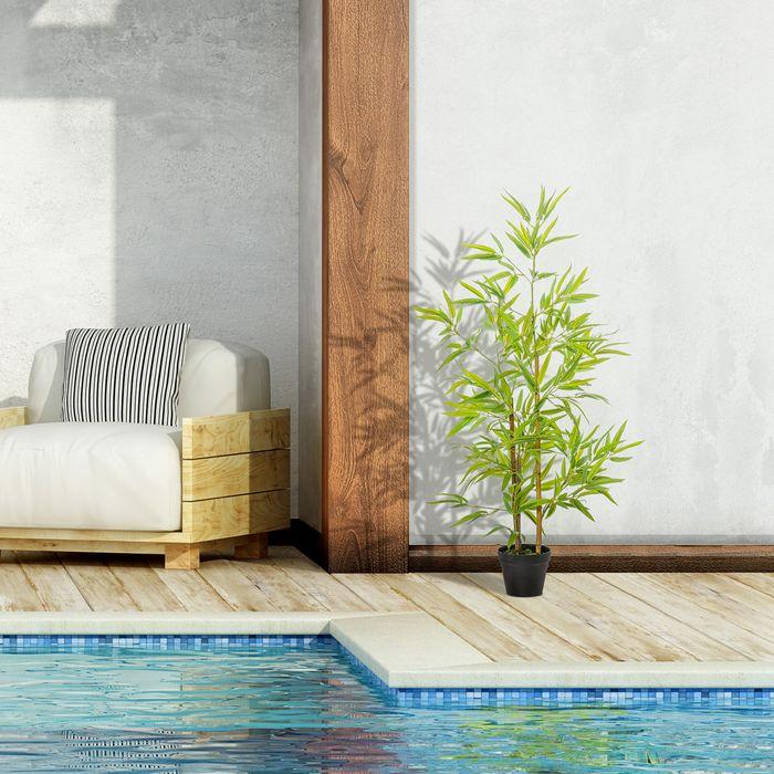 Actual product image Swisshandel24 Artificial Bamboo Artificial Plant Decoration Artificial Tree Decoration 120cm (120 cm)
