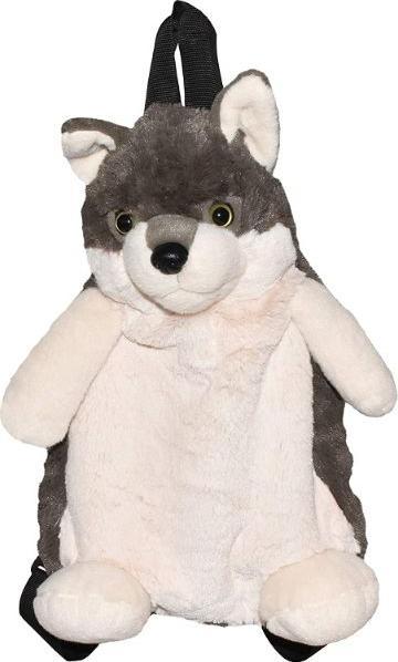 Actual product image Wild Republic Plush Backpack Wolf (34 cm)