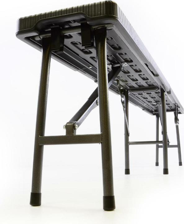 Produktbild VCM Partybank 2er Set Klappbank Rattan-Optik 180 x 25 cm schwarz Bierbank bis 200 kg