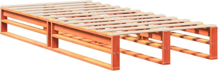 Immagine prodotto VidaXL Letto in legno massiccio Letto in legno Letto pallet con testiera 135x190cm pino (135 x 190 cm)