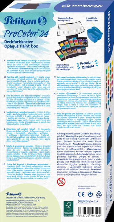 Actual product image Pelikan Opaque ink fountain ProColor 735, 24 colours, black/blue (Black/Blue, 24 ml)