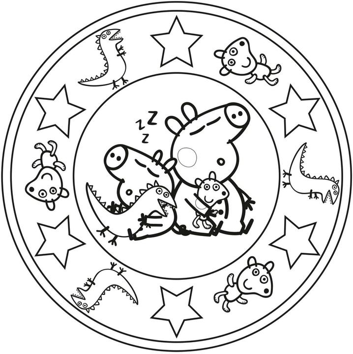 Actual product image Peppa Wutz colouring pictures: MANDALA colouring fun