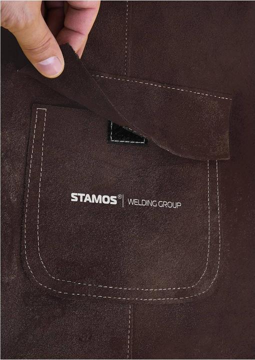 Produktbild Stamos Schweisserschürze Lederschürze Arbeitsschürze Rindspaltleder Braun XL
