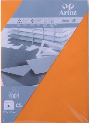 Actual product image Artoz 1001 envelopes orange (C5, 5 x)