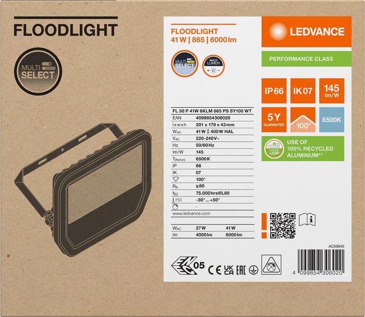 Actual product image Ledvance FL 50 (6000 lm, B15d, IP66)