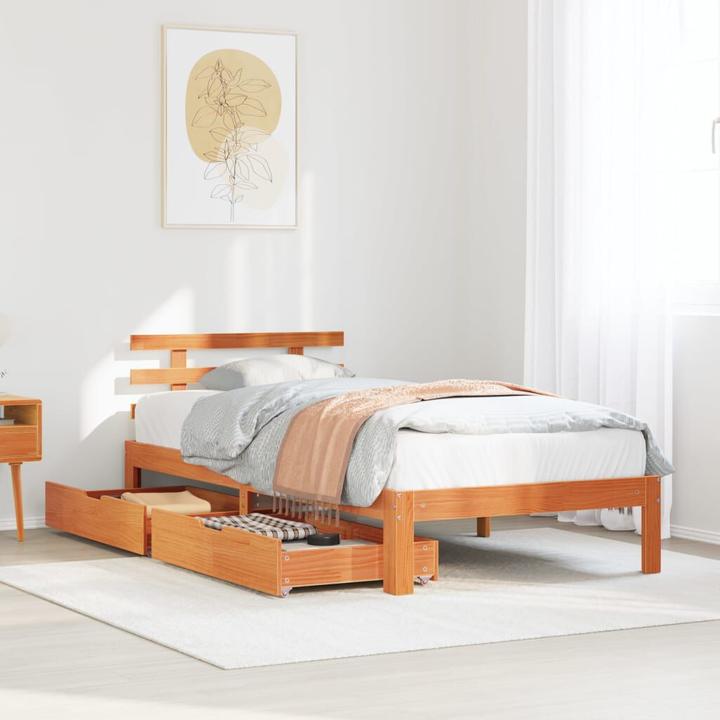 Produktbild VidaXL Bett mit Schubladen Kiefer (100 x 200 cm)