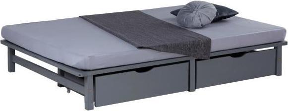 Produktbild Homestyle4u Palettenbett mit Bettkasten und Lattenrost (140 x 200 cm)