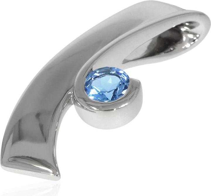 Produktbild Xen Anhänger mit 5 mm Swiss Blue Topas ca. 0,54 ct. rhodiniert (925 Sterling Silber)