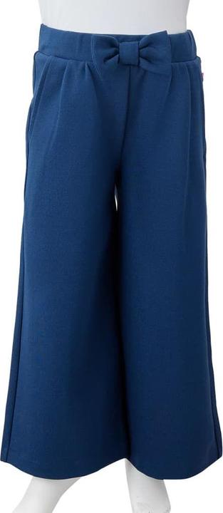 Image du produit VidaXL Pantalon enfant avec jambes larges Bleu marine 116,Matière : 65 (116)