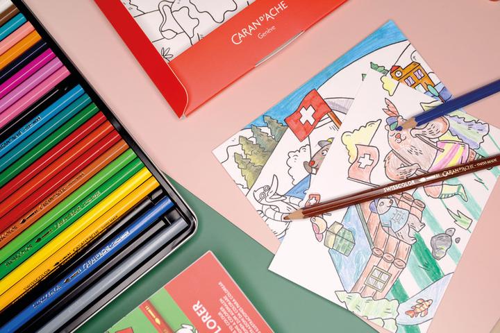 Actual product image Caran d'Ache Swiss Explorer Karten zum Ausmalen (A6, Soft cover)