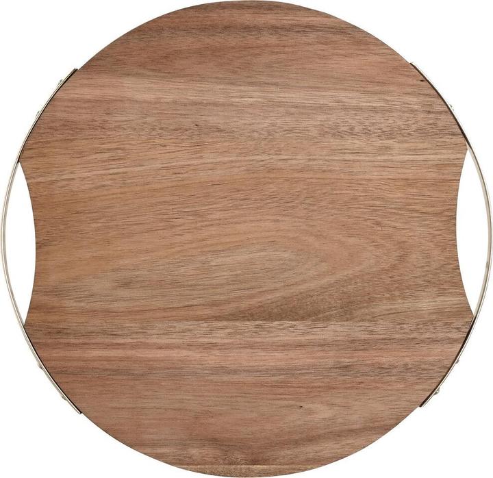 Actual product image Esprit Schneidebrett Home Gold natürlich Metall Akazienholz 32,3 x 31,3 x 1,4 cm