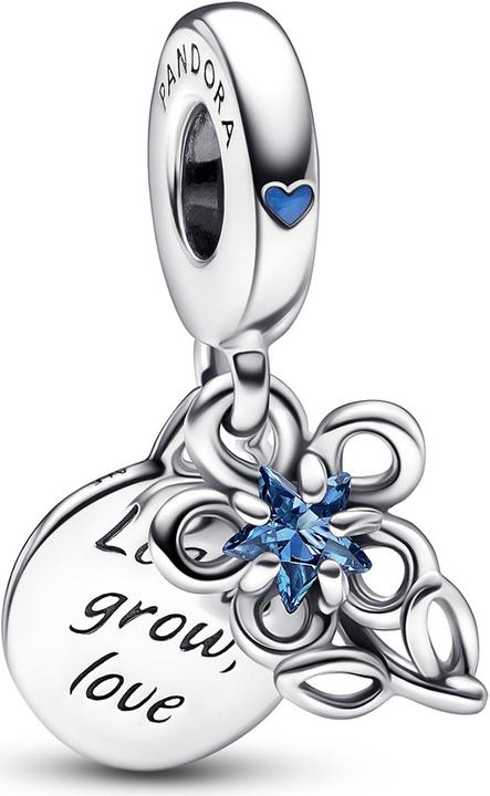 Actual product image Pandora Outline Flower Charm (Silver 925, Enamel)