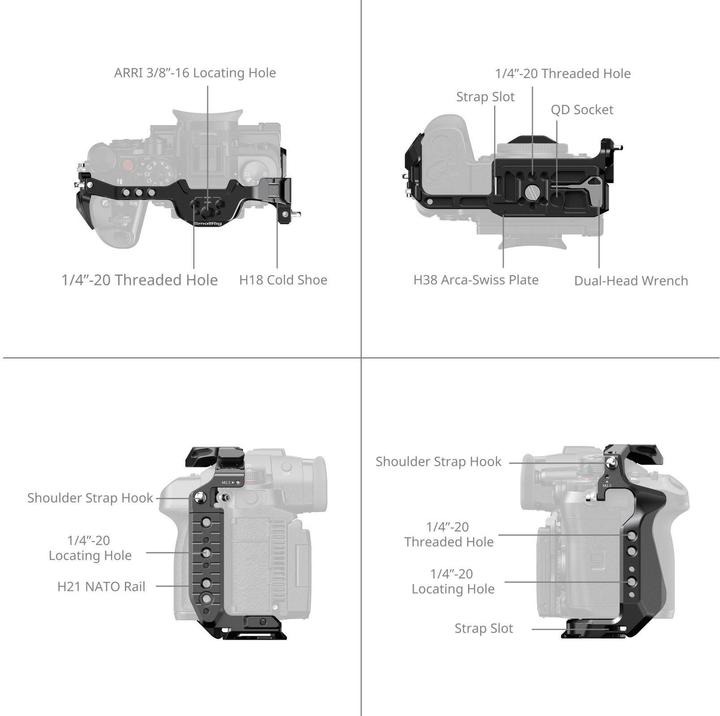 Immagine prodotto SmallRig Kit gabbia a sgancio rapido HawkLock per Panasonic LUMIX GH7 / GH6 4825 (Gabbietta)