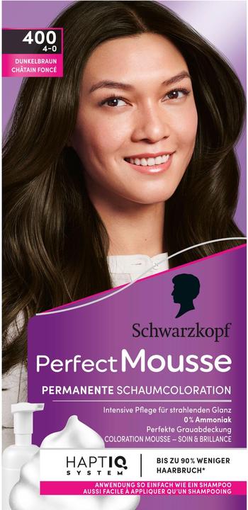 Image du produit Schwarzkopf Perfect Mousse Coloration de mousse (400 brun foncé)