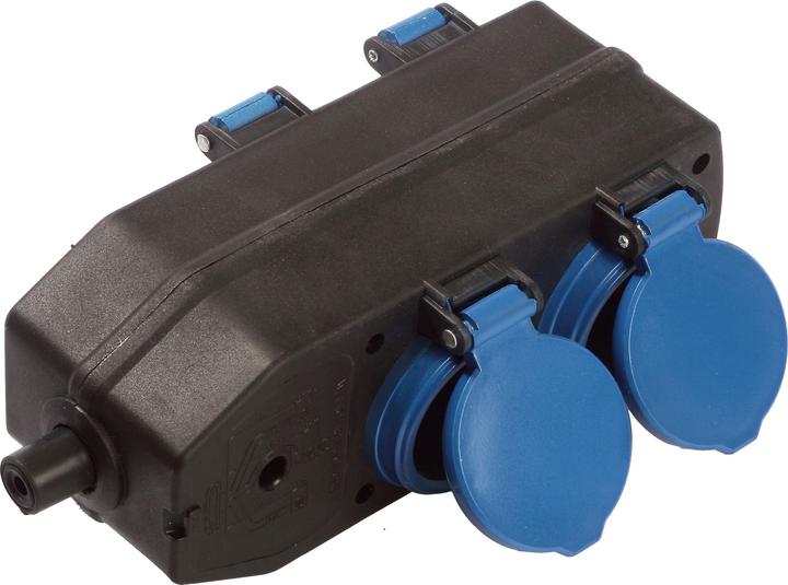 Produktbild As - Schwabe 4-fach Verteilersteckdose mit Sicherheitsklappdeckel (4 x)