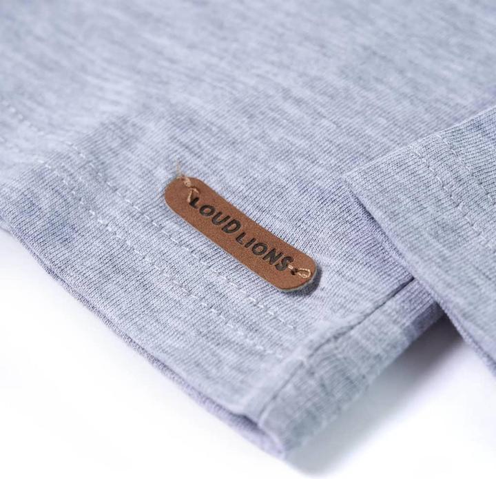 Actual product image VidaXL Children's long-sleeved shirt grey melange 140,Material: 95 (140)