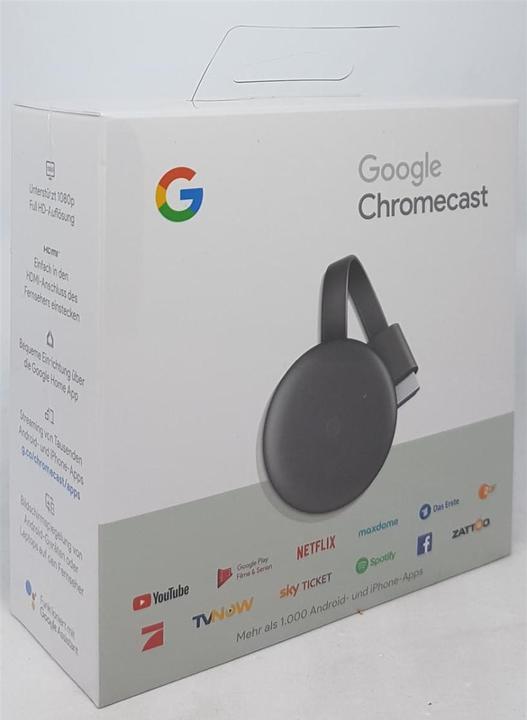 Produktbild Google Chromecast 3 (Android 4.0 (Ice Cream Sandwich), Android 4.2 (Jelly Bean))