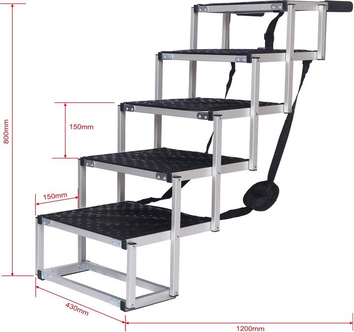 Immagine prodotto Wiltec Hundetreppe (Cane, Pieghevole)