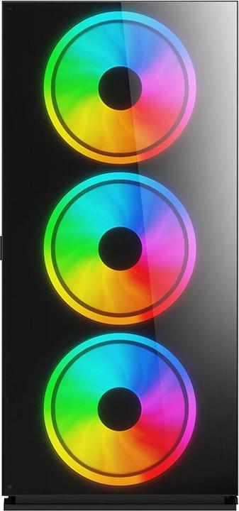 Actual product image Savio PC Case Prime X1 ARGB Glass Black (ATX, mATX, Mini-ITX)