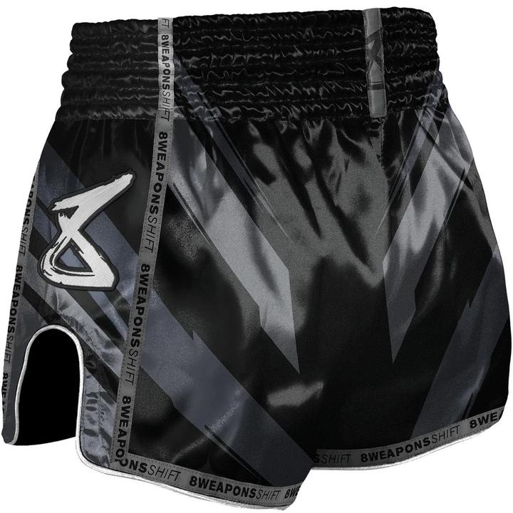 Actual product image 8Weapons Muay Thai Shorts Shift Black/Matt (XL)