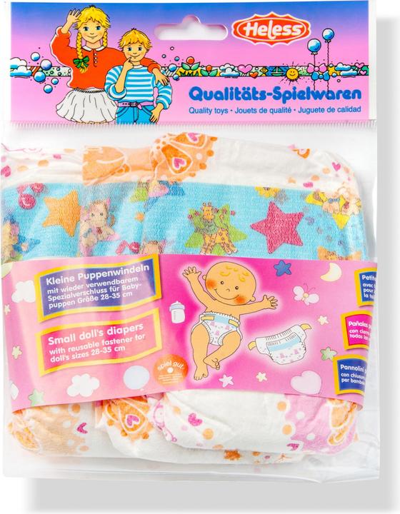 Actual product image Heless Doll Diapers Pink-3pcs