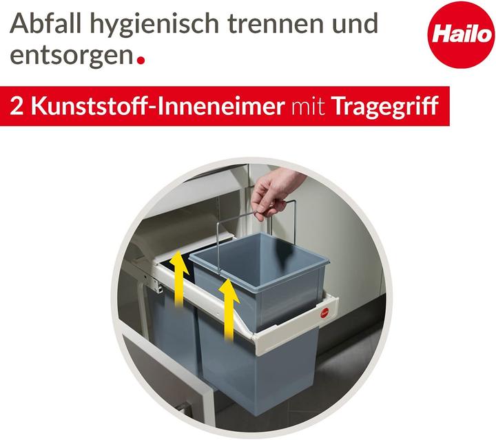 Immagine prodotto Hailo Sistema di separazione dei rifiuti, Bianco (28 l)