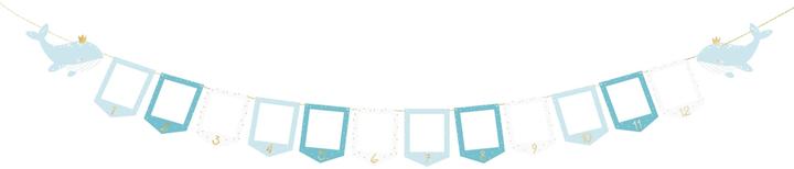 Actual product image Partydeco Guirlande - Cadre photos bleu