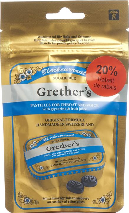 Actual product image Grethers Blackcurrant pastilles (1 Piece)