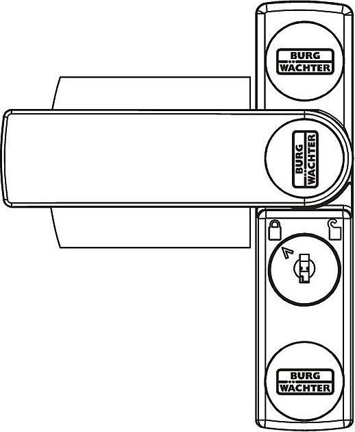 Actual product image Burg Wächter Window lock gray-brown Wi