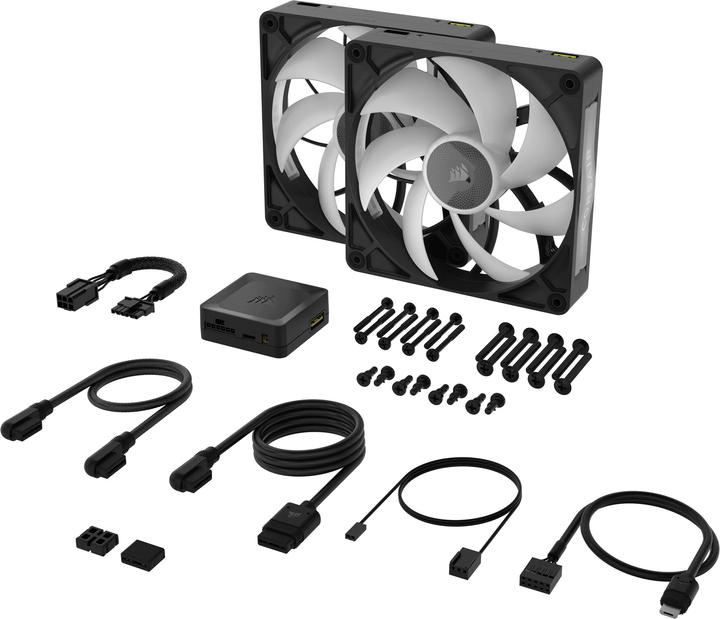 Immagine prodotto Corsair Serie RX MAX RGB, iCUE LINK RX140 MAX RGB, ventola RGB da 140 mm, kit doppia ventola (140 mm, 2 x)