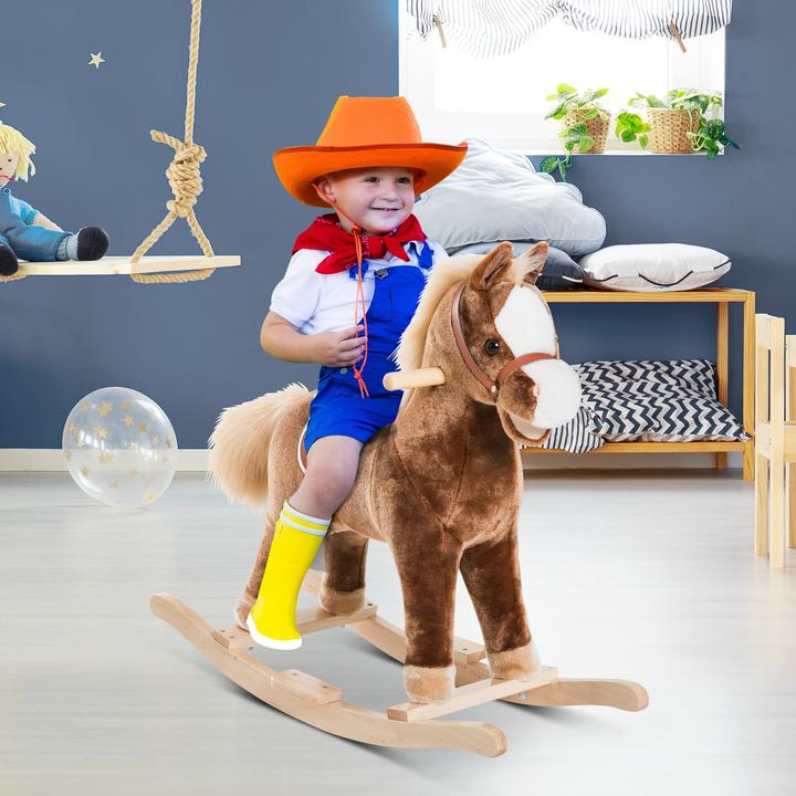 Produktbild Homcom Plüsch-Schaukelpferd für Kinder
