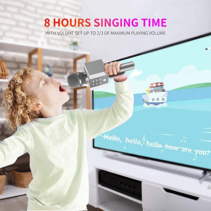 Actual product image Tosing Bluetooth Karaoke Microphone 008, Silver